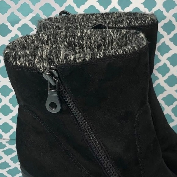 MOSSIMO HEELED BOOTS BLACK WOMEN SIZE 6.5 TWO SIDES ZIPPER - Picture 6 of 12